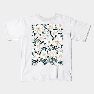 Floral Pattern Polygon style: Geometric Bloom Collage Kids T-Shirt